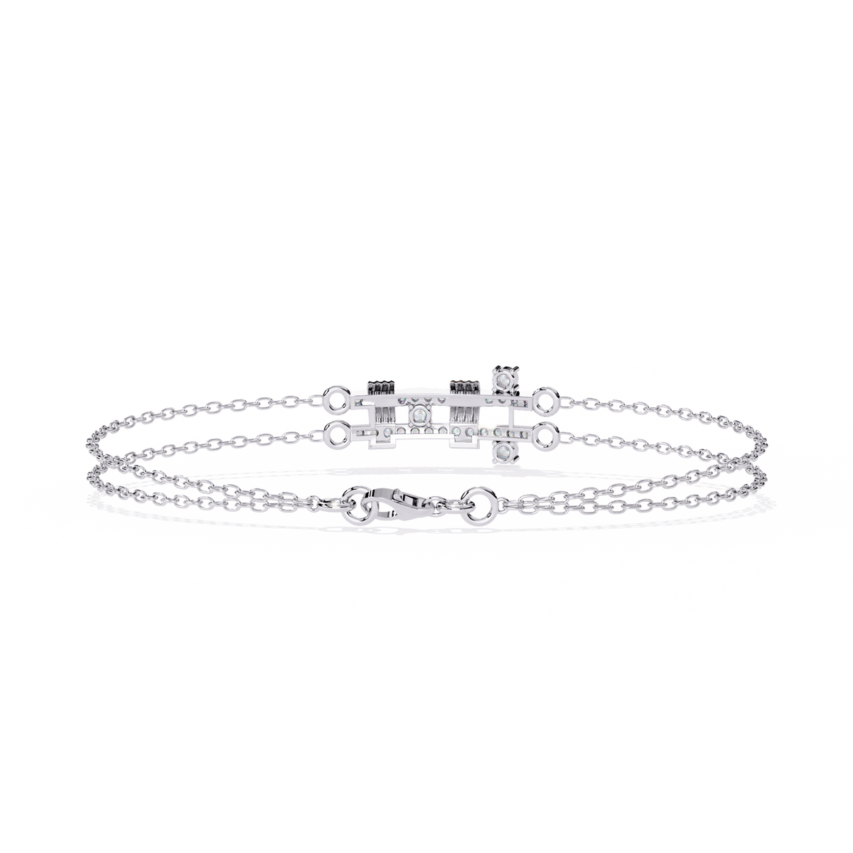 The Thalia Round Lab-Grown Diamond Bracelet White Gold