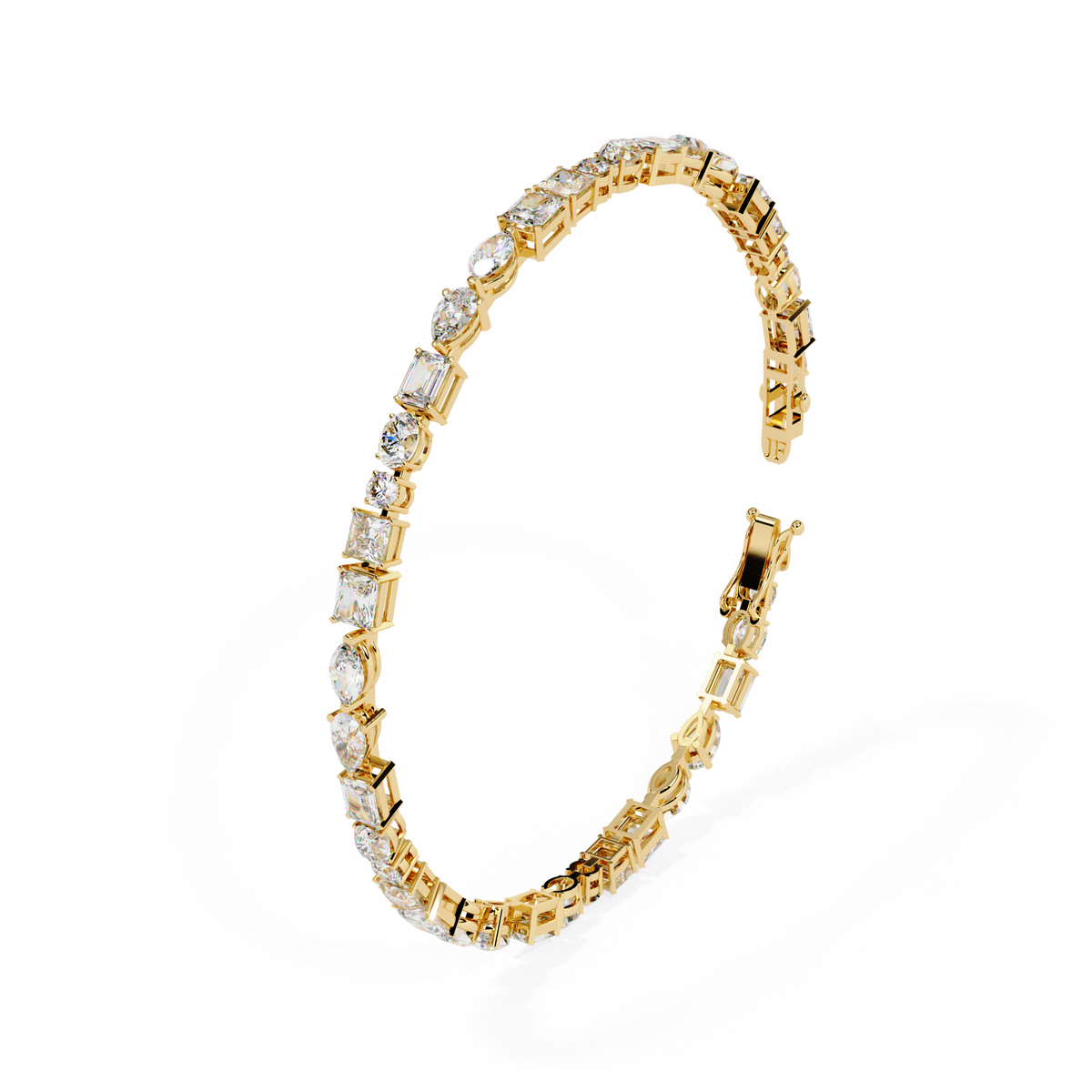 The Beaumont Radiant Lab-Grown Diamond Bracelet White Gold