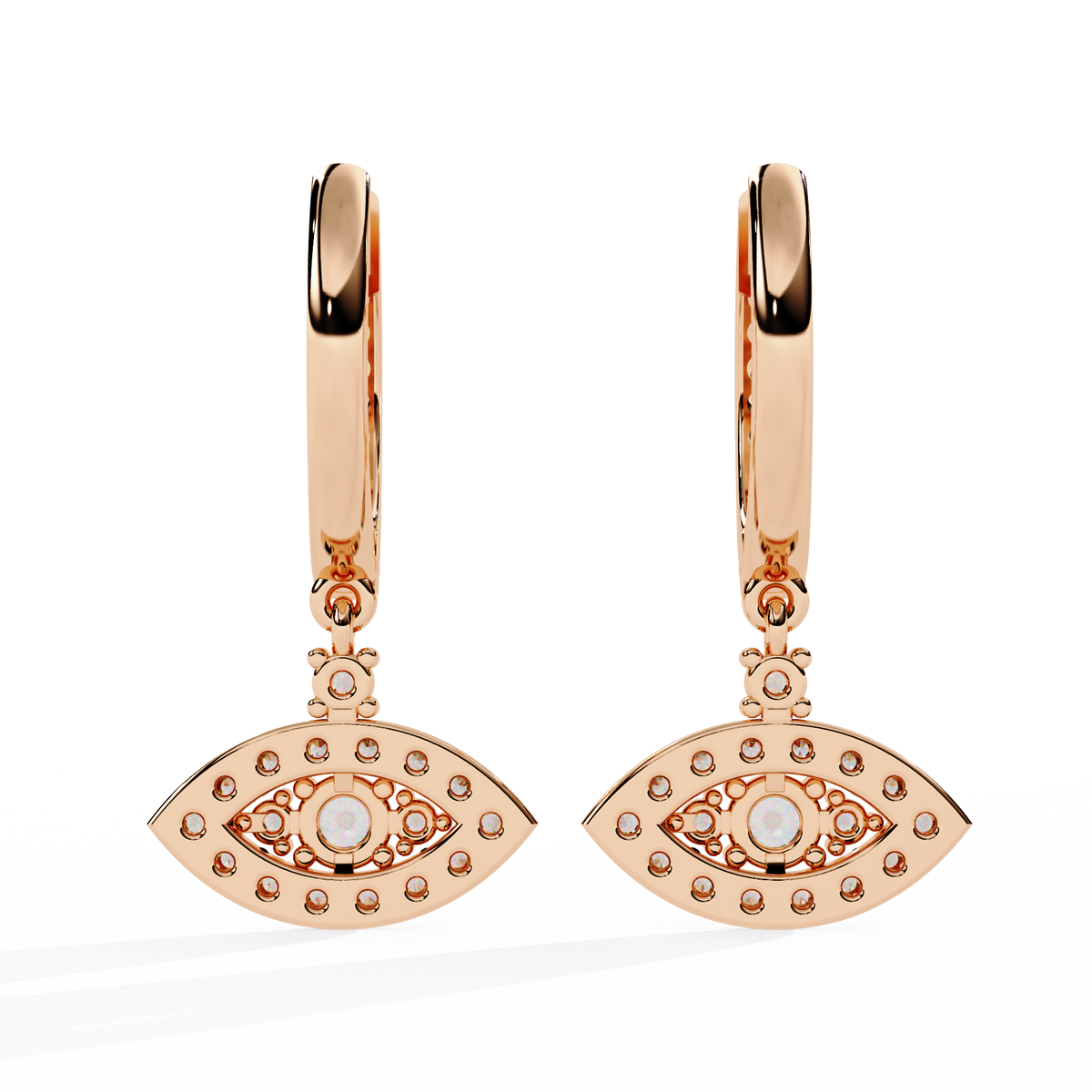 The Sovereign Round Lab-Grown Diamond Earrings Yellow Gold