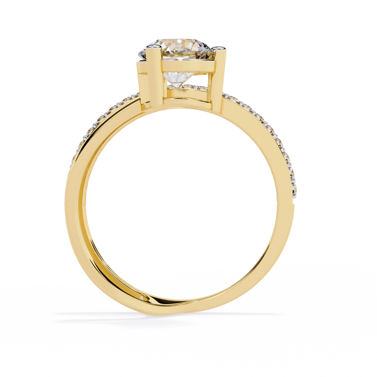 The Linnea Round Lab-Grown Diamond Ring White Gold