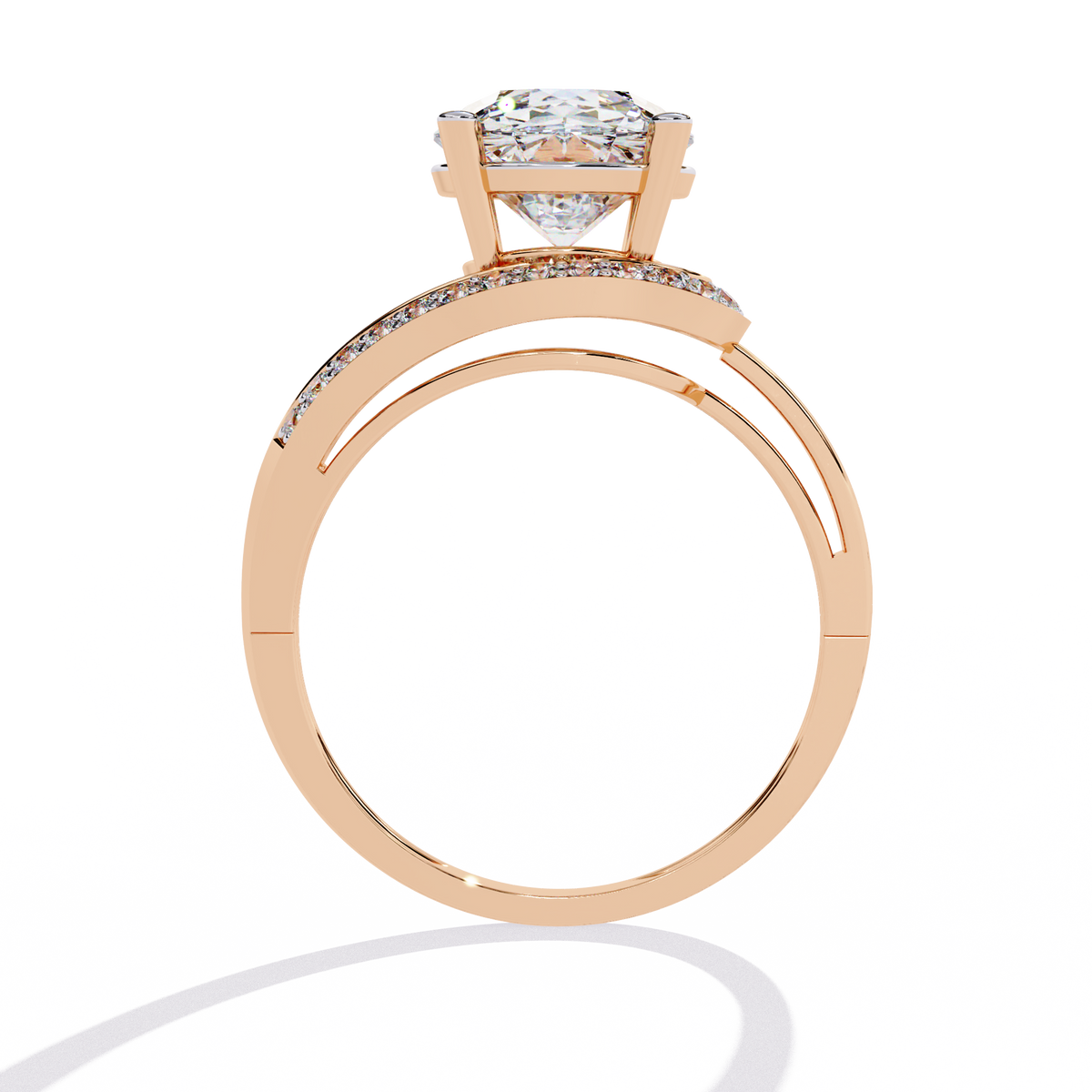 The Giselle Round Lab-Grown Diamond Ring Yellow Gold