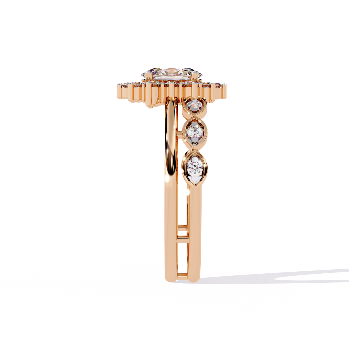 The Meridian Oval Lab-Grown Diamond Ring White Gold