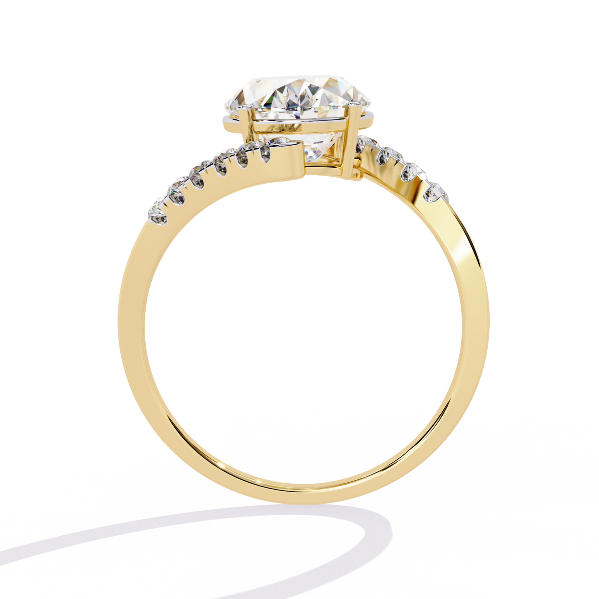 The Linnea Oval Lab-Grown Diamond Ring Yellow Gold