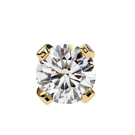 The Sovereign Round Lab-Grown Diamond Basket Studs White Gold