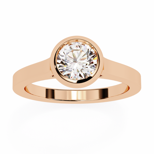 The Classic Radiance Heavy-Set Lab-Grown Diamond Solitaire Rose Gold