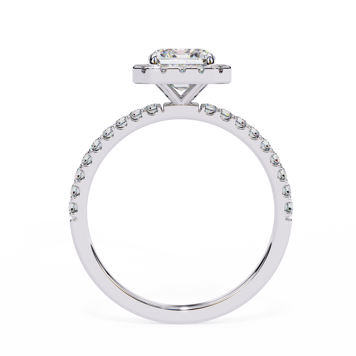 The Grandeur Radiant-Cut Lab-Grown Diamond Halo Ring Yellow Gold