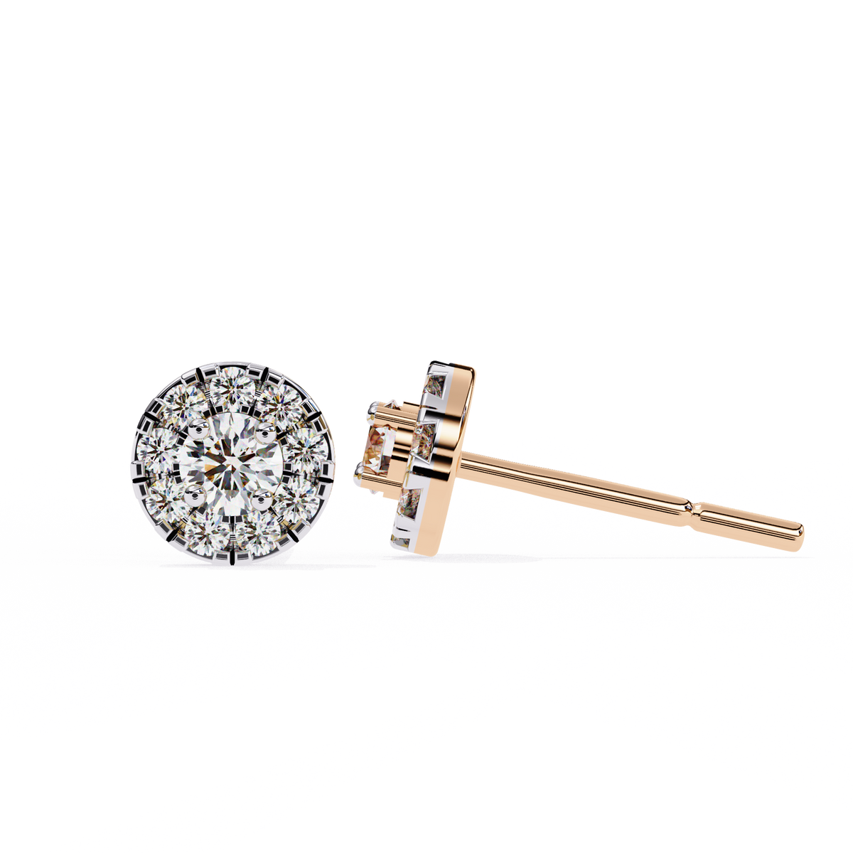 The Radiance Lab-Grown Diamond Halo Drop Earrings White Gold