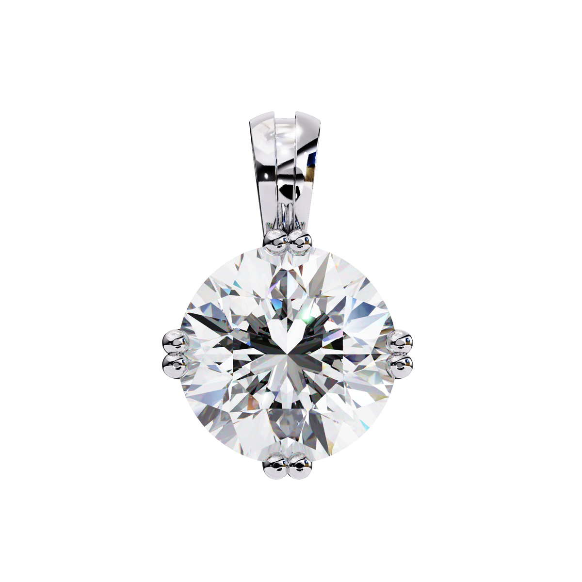 The Elysian Two-Carat Classic Lab-Grown Diamond Pendant White Gold