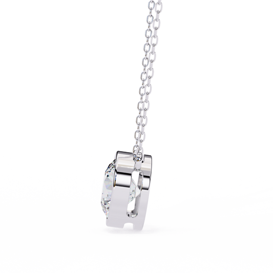 The Grandeur High-Carat Round Lab-Grown Diamond Pendant Rose Gold
