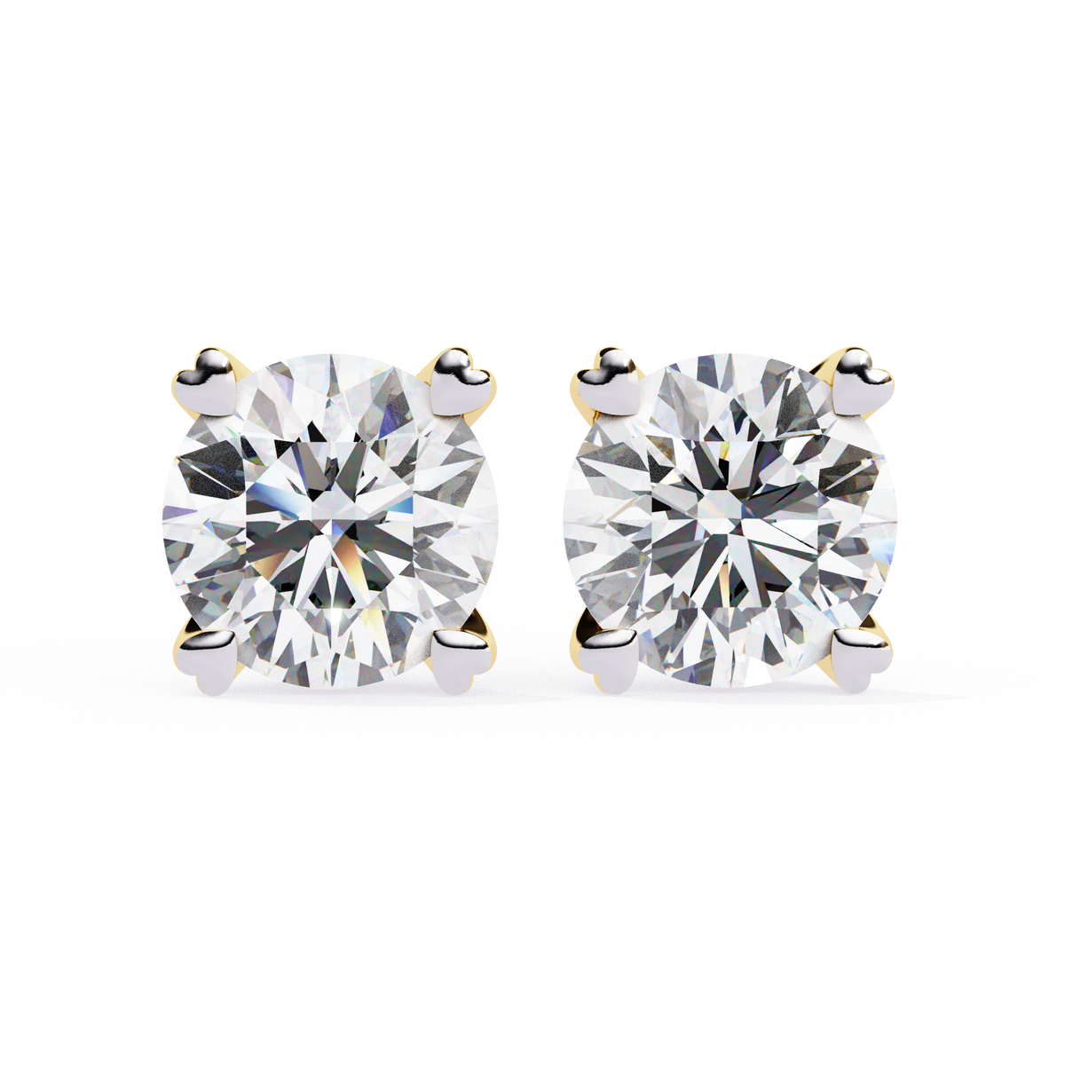 The Sovereign Heavyweight Lab-Grown Diamond Basket Studs Rose Gold