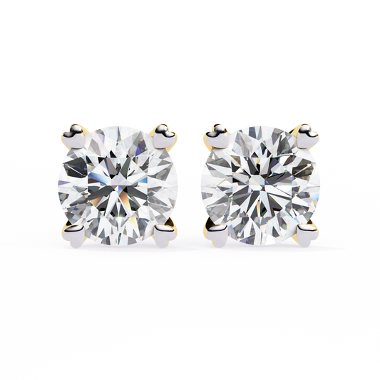 The Sovereign Heavyweight Lab-Grown Diamond Basket Studs Rose Gold