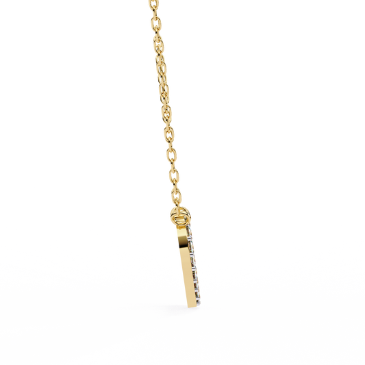 The Starlight Pavé Lab-Grown Diamond Medallion Pendant Rose Gold
