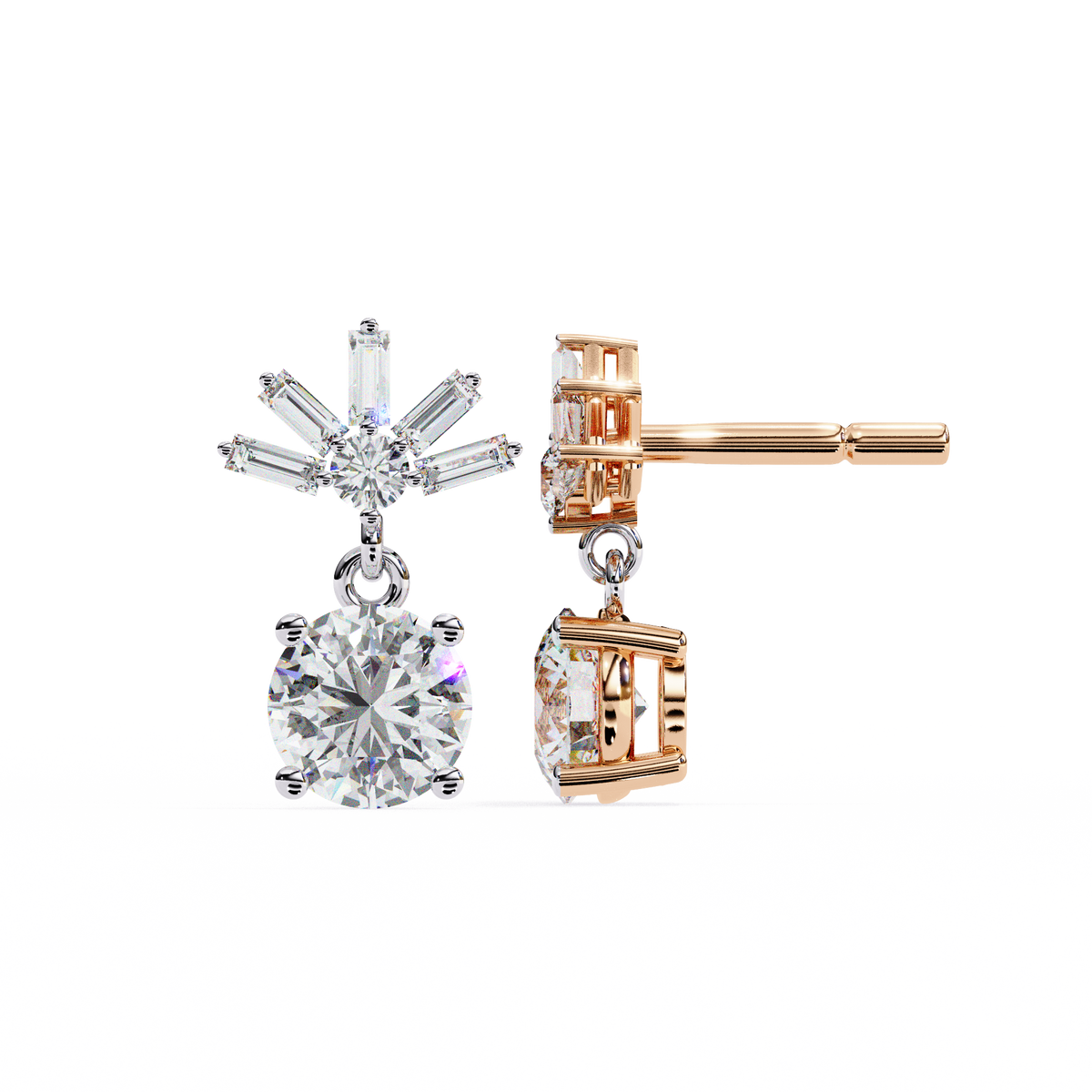 The Vanguard Baguette & Round Lab-Grown Diamond Art Deco White Gold