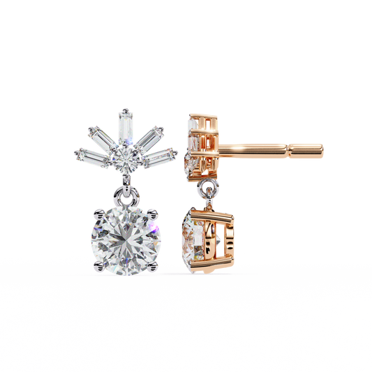 The Vanguard Baguette & Round Lab-Grown Diamond Art Deco Rose Gold