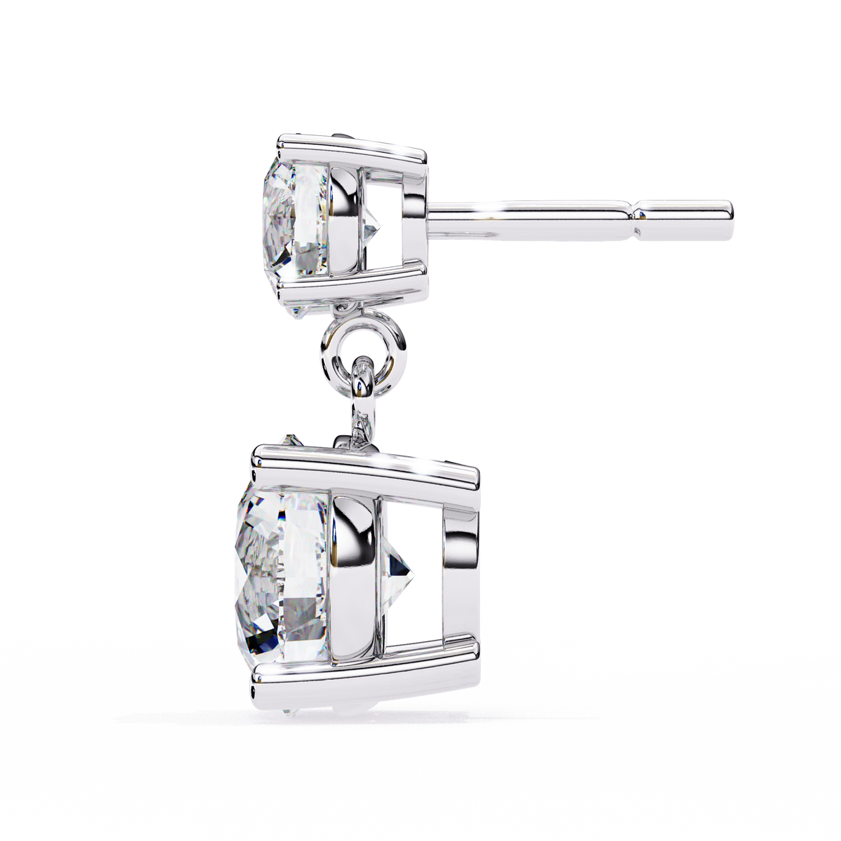 The Sovereign Lab-Grown Diamond Drop Statement Earrings White Gold