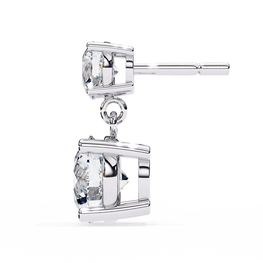 The Sovereign Lab-Grown Diamond Drop Statement Earrings White Gold