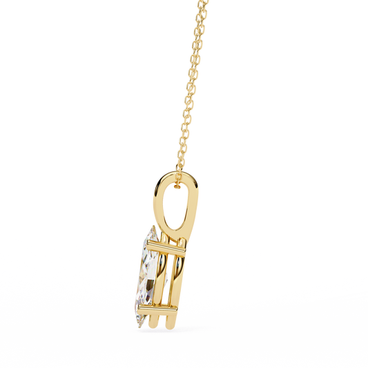 The Sovereign Marquise Lab-Grown Diamond Solitaire Yellow Gold