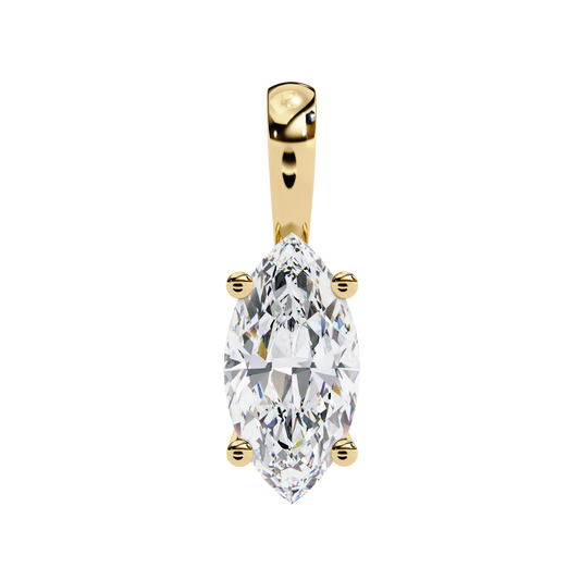 The Sovereign Marquise Lab-Grown Diamond Solitaire Yellow Gold