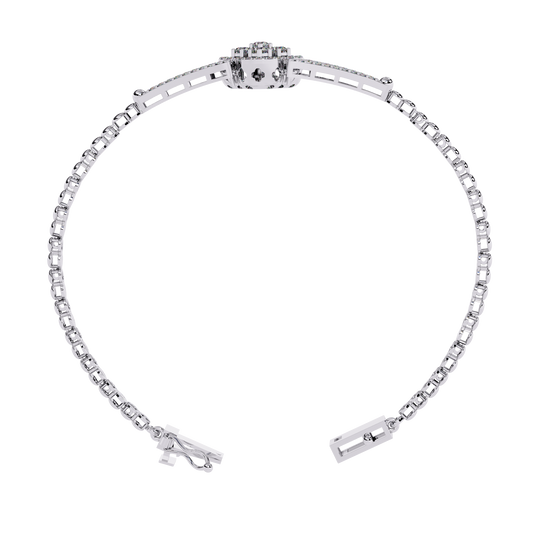 The Hollis Round Lab-Grown Diamond Bracelet White Gold