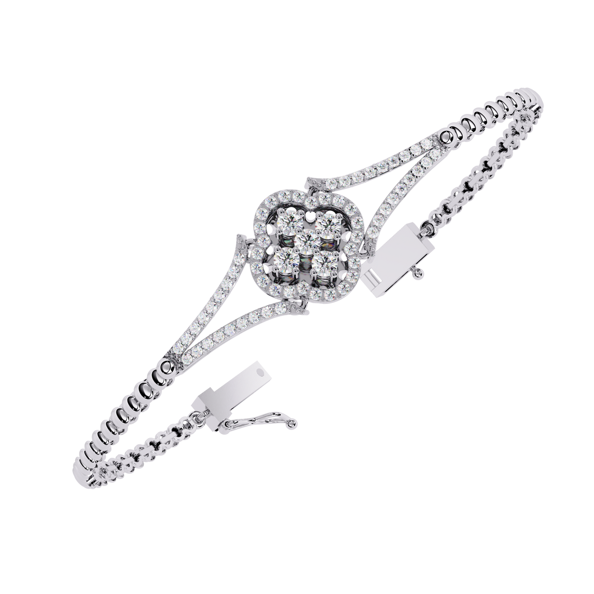 The Hollis Round Lab-Grown Diamond Bracelet Yellow Gold