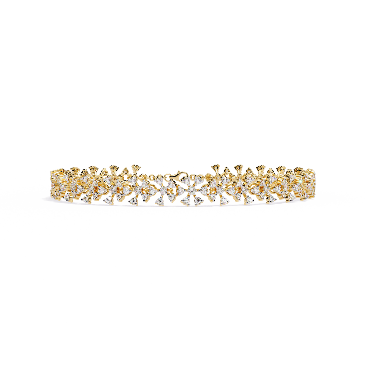 The Delphine Round Lab-Grown Diamond Bracelet Yellow Gold