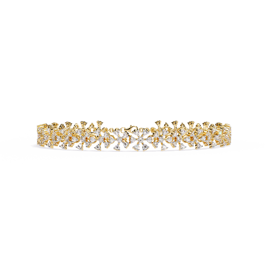 The Delphine Round Lab-Grown Diamond Bracelet Rose Gold