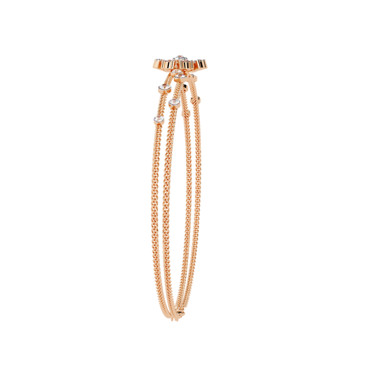 The Celestine Round Lab-Grown Diamond Bracelet Rose Gold
