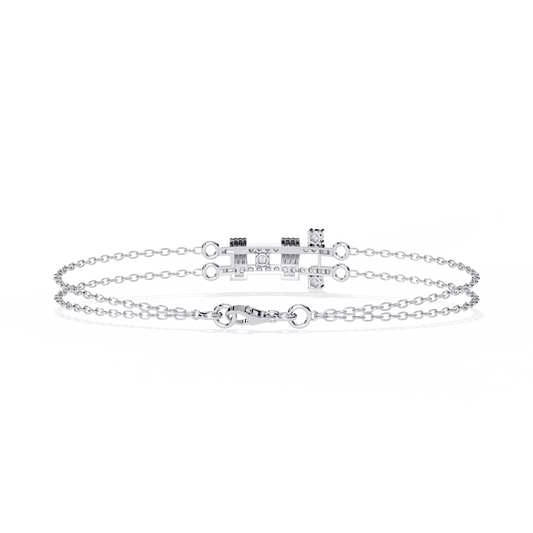 The Thalia Round Lab-Grown Diamond Bracelet White Gold