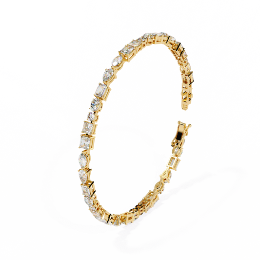 The Beaumont Radiant Lab-Grown Diamond Bracelet Rose Gold