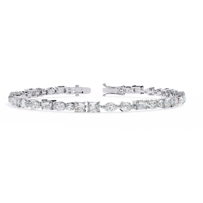The Beaumont Radiant Lab-Grown Diamond Bracelet White Gold