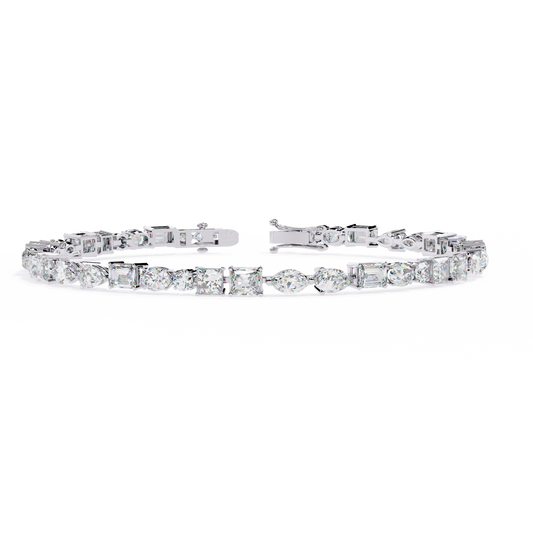 The Beaumont Radiant Lab-Grown Diamond Bracelet Rose Gold