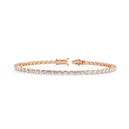 The Jasper Oval Lab-Grown Diamond Bracelet Rose Gold