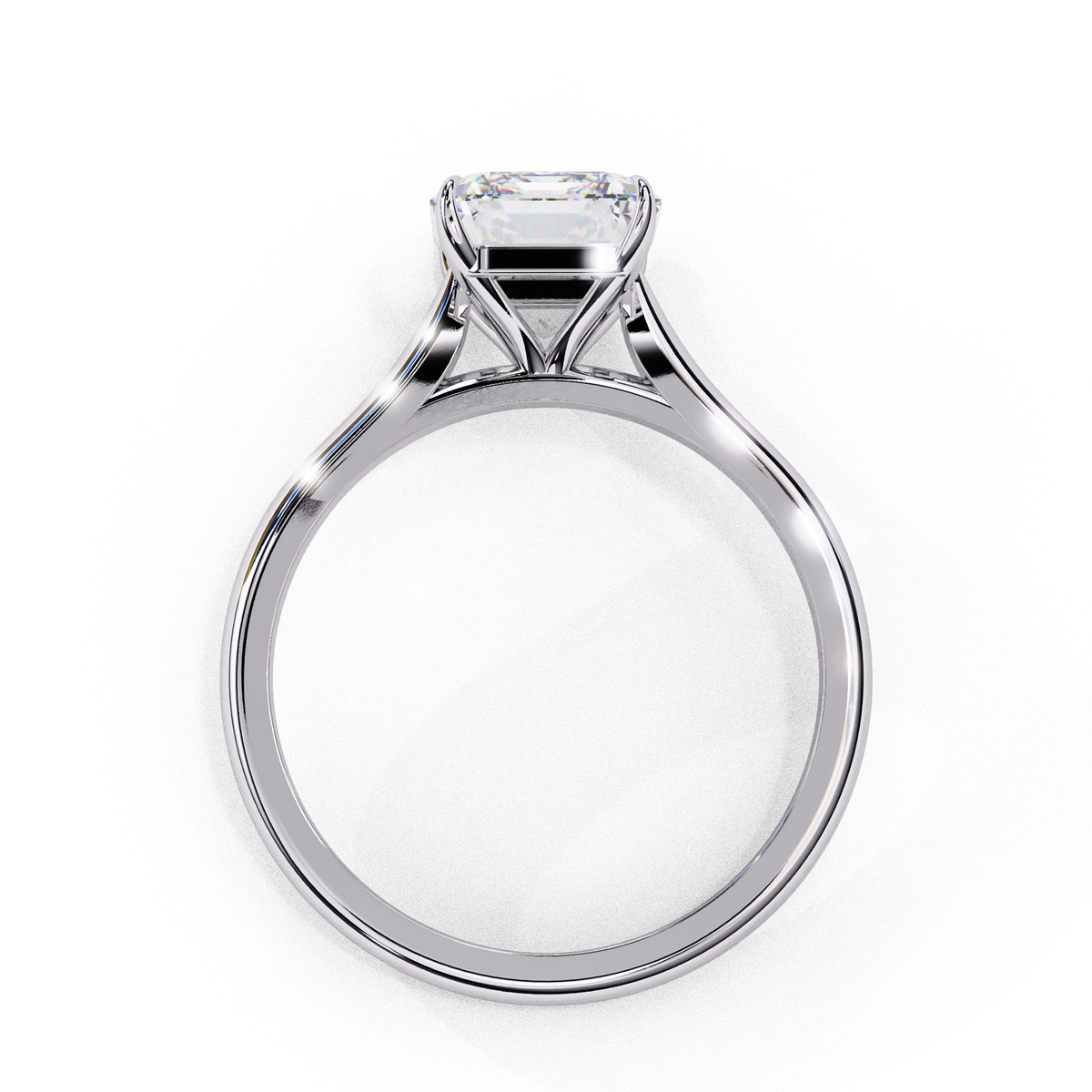 The Majestic Three-Carat Radiant-Cut Lab-Grown Diamond Solitaire Rose Gold