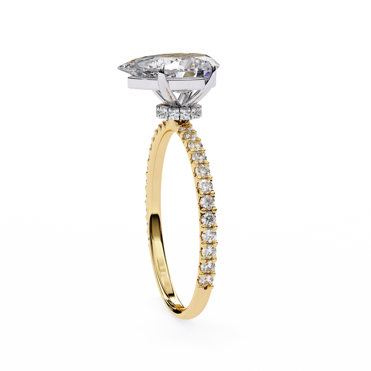 The Vanguard Princess-Cut Hidden Accent Lab-Grown Diamond Ring Rose Gold