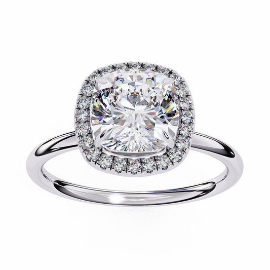 The Sovereign Cushion-Cut Heavyweight Lab-Grown Diamond Ring White Gold