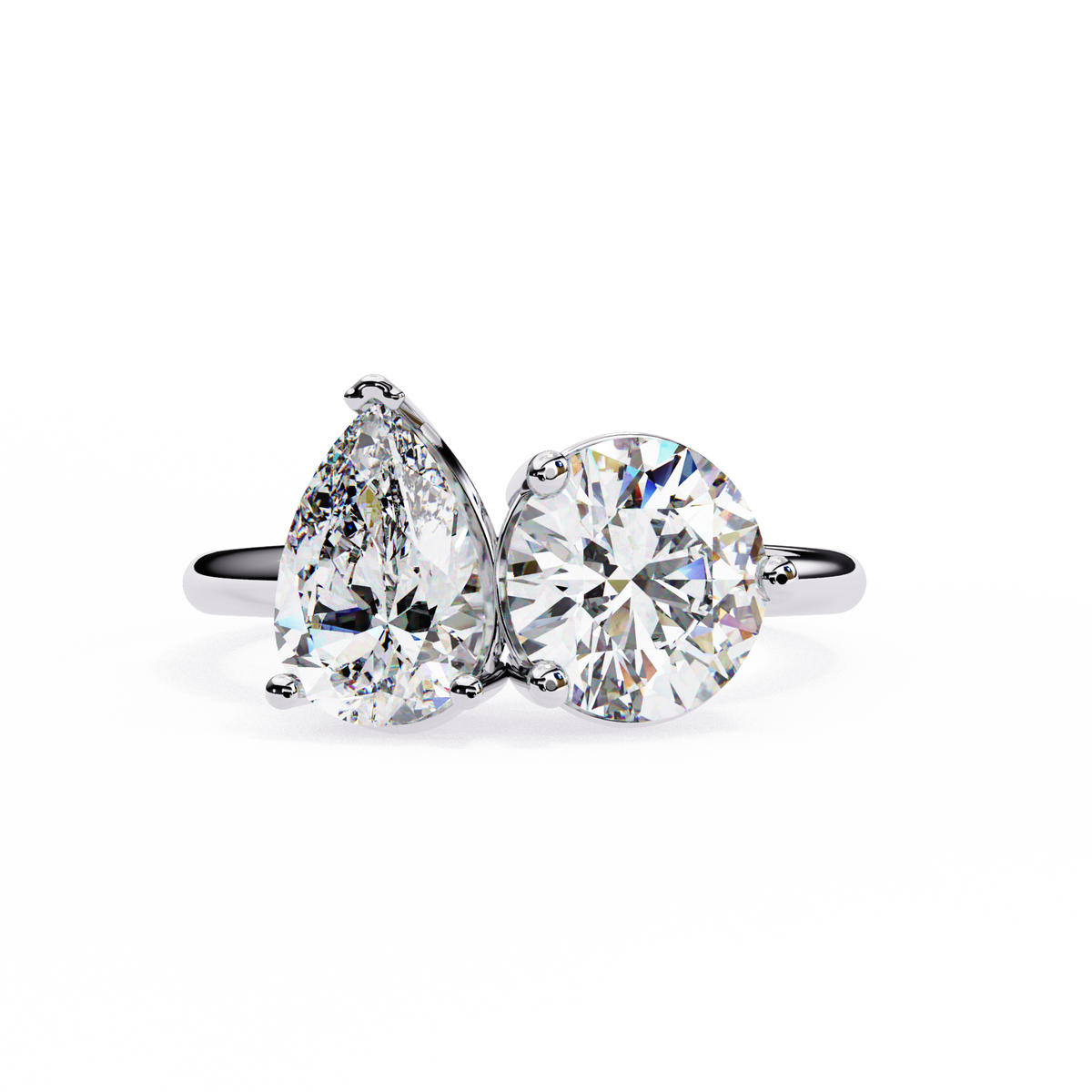 The Vanguard "Toi et Moi" Lab-Grown Diamond Princess & Round White Gold