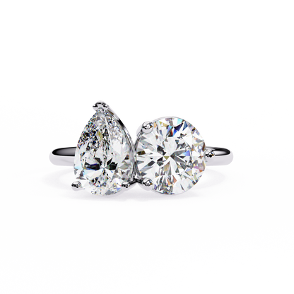 The Vanguard "Toi et Moi" Lab-Grown Diamond Princess & Round White Gold