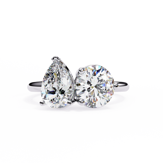 The Vanguard "Toi et Moi" Lab-Grown Diamond Princess & Round White Gold