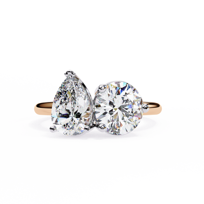 The Vanguard "Toi et Moi" Lab-Grown Diamond Princess & Round Rose Gold