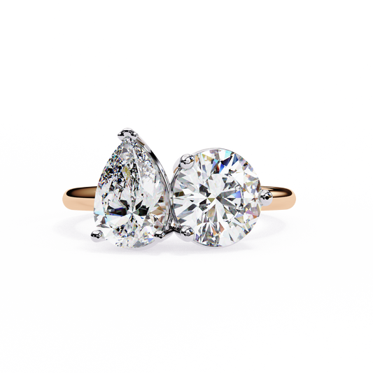 The Vanguard "Toi et Moi" Lab-Grown Diamond Princess & Round Rose Gold