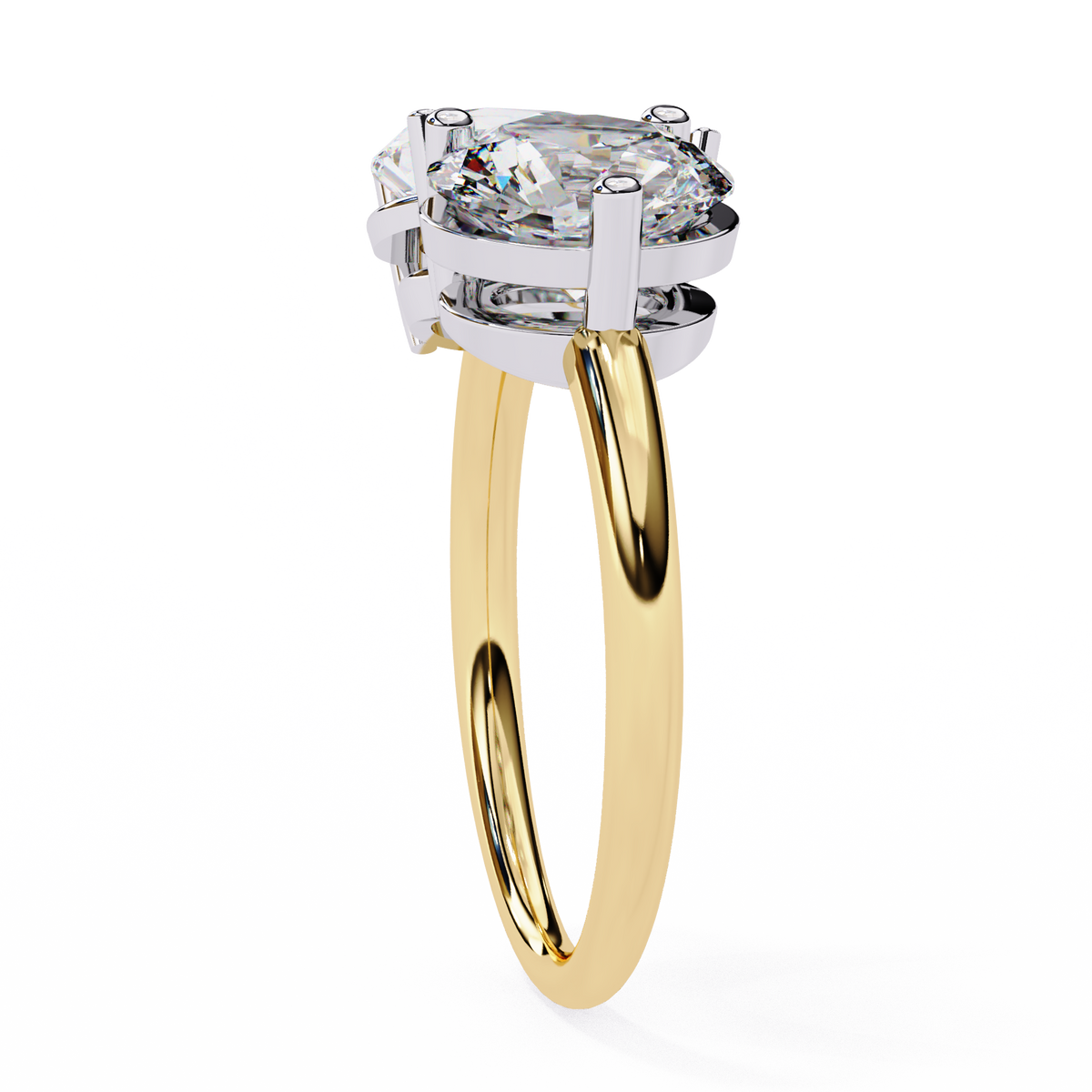 The Vanguard "Toi et Moi" Lab-Grown Diamond Princess & Round Yellow Gold
