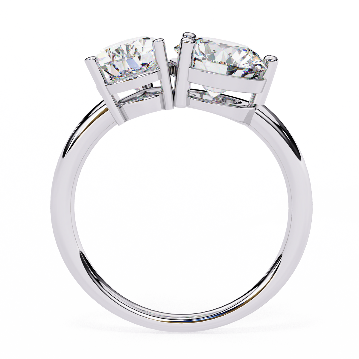 The Vanguard "Toi et Moi" Lab-Grown Diamond Princess & Round White Gold