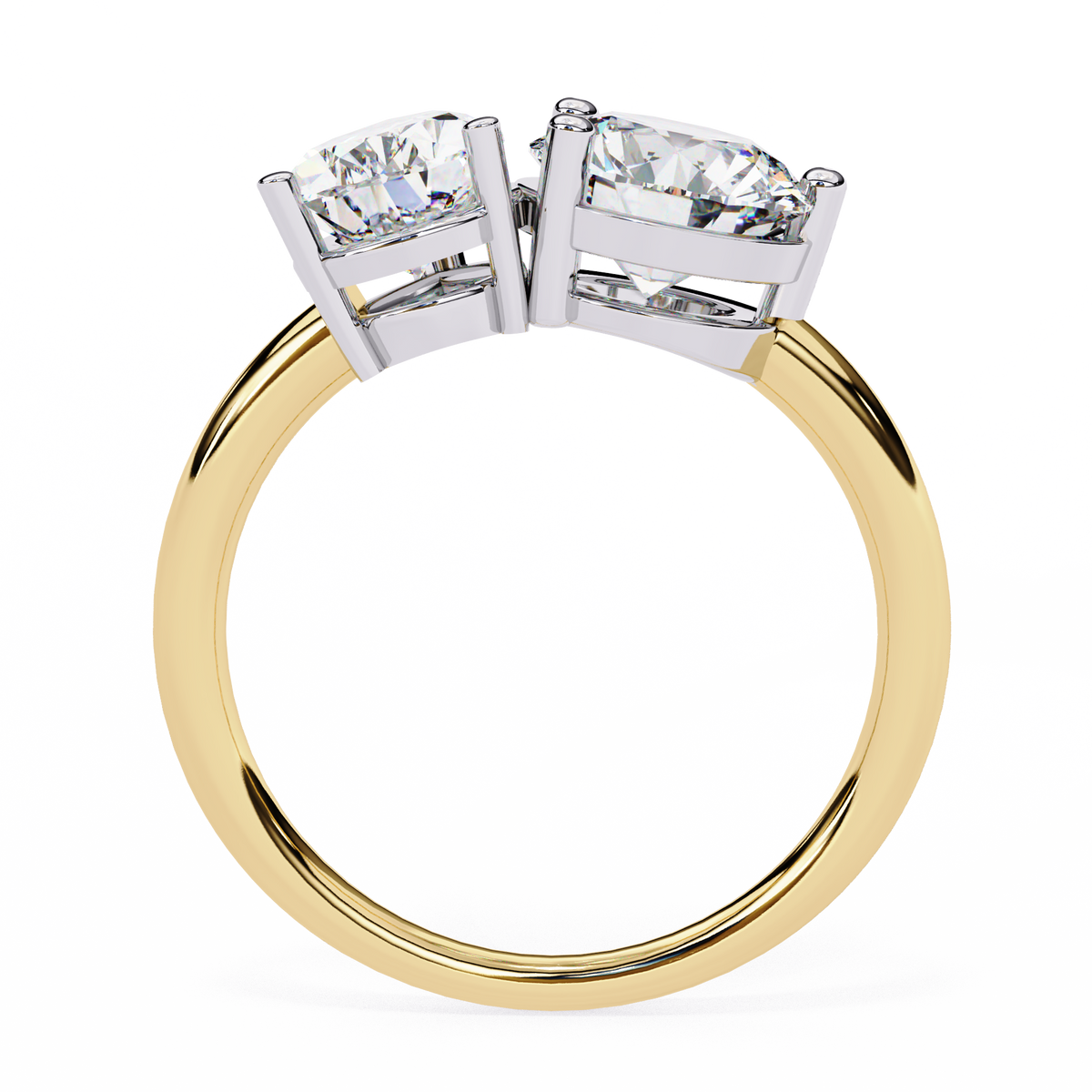 The Vanguard "Toi et Moi" Lab-Grown Diamond Princess & Round Yellow Gold