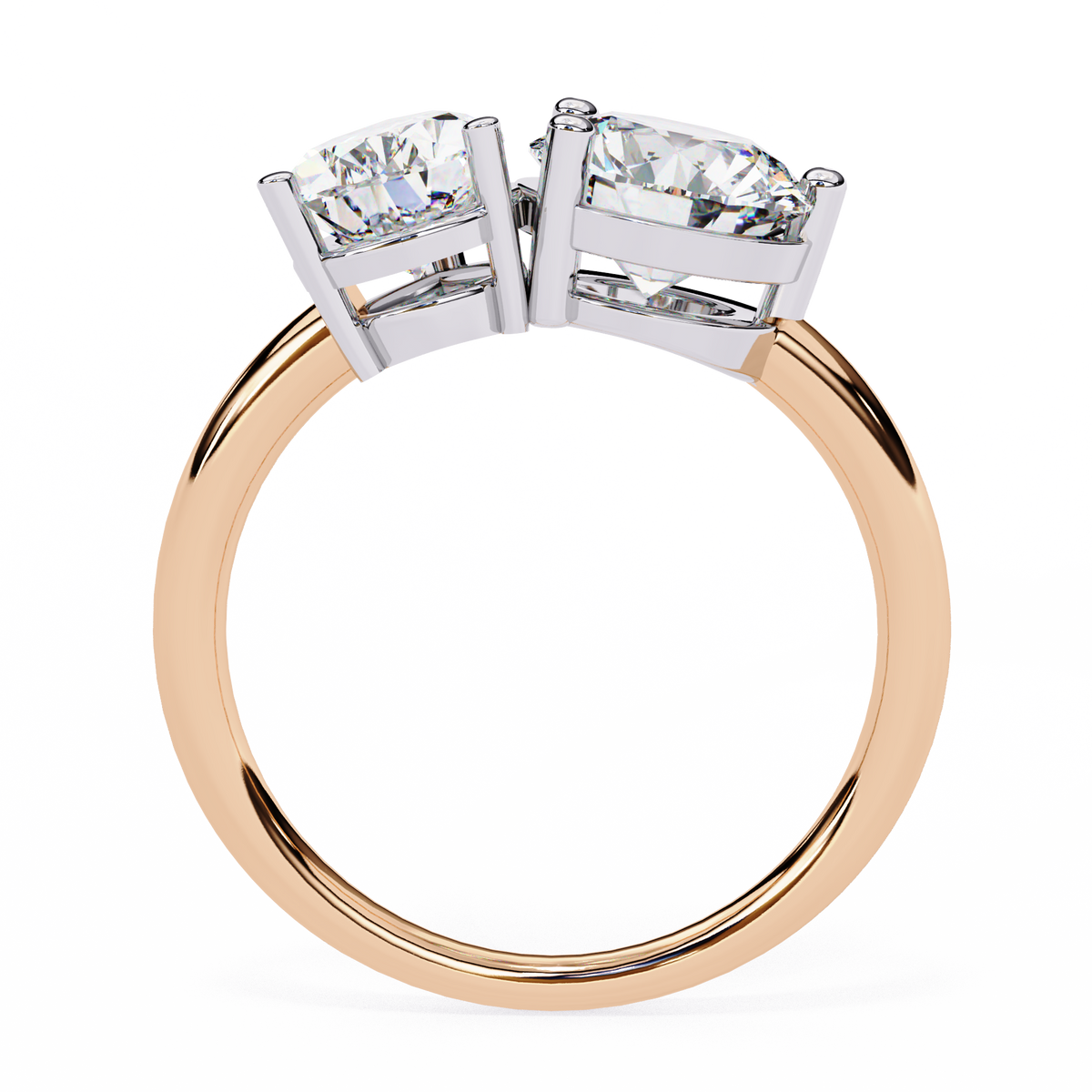 The Vanguard "Toi et Moi" Lab-Grown Diamond Princess & Round Rose Gold