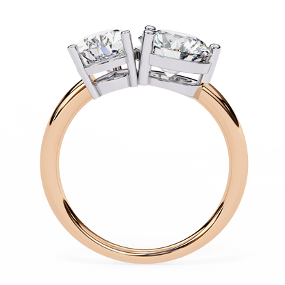 The Vanguard "Toi et Moi" Lab-Grown Diamond Princess & Round Rose Gold