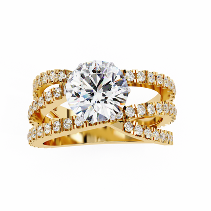 The Grand Solstice Heavyweight Lab-Grown Diamond Pav Yellow Gold