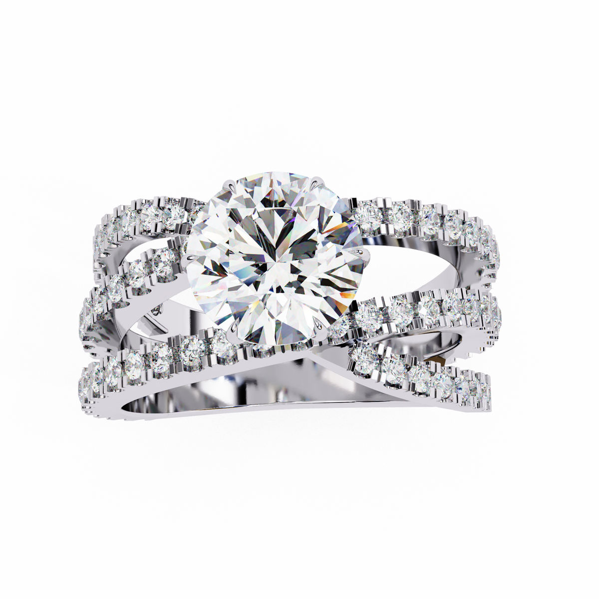 The Grand Solstice Heavyweight Lab-Grown Diamond Pav White Gold