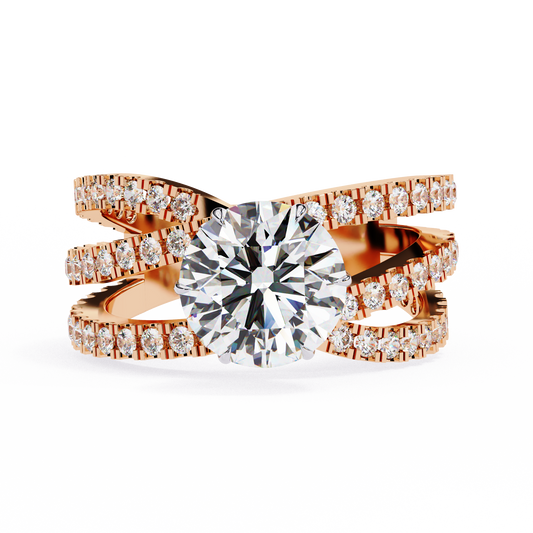 The Grand Solstice Heavyweight Lab-Grown Diamond Pav Rose Gold