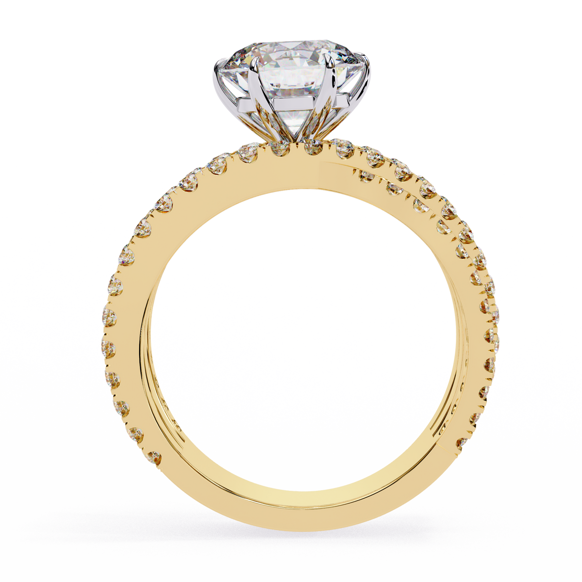 The Grand Solstice Heavyweight Lab-Grown Diamond Pav Yellow Gold