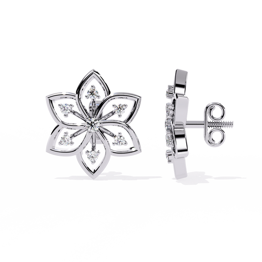 The Corin Round Lab-Grown Diamond Earrings White Gold